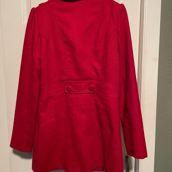 Red Pea Coat - Picture 2 of 4